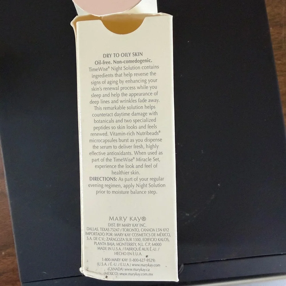 Mary Kay TimeWise Night Solution Gel Facial Reafirmante 1 fl oz 29 ml New in Box